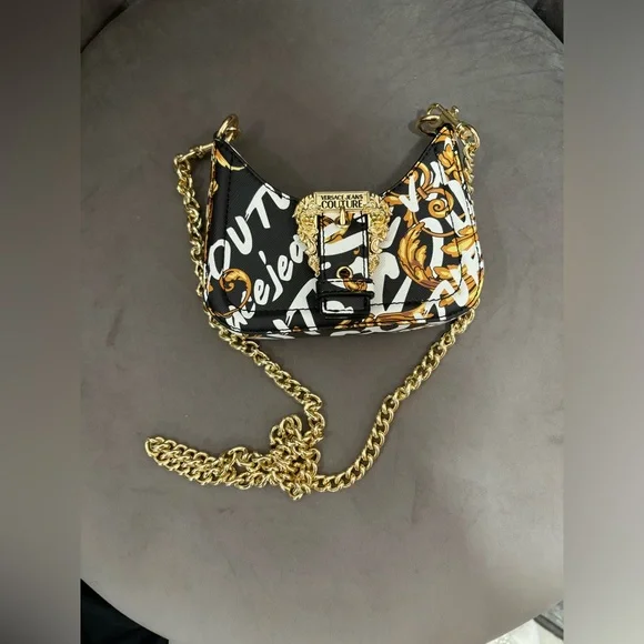 Versace Couture Black and Gold Crossbody Bag - Picture 1 of 3